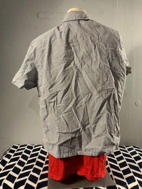 Koret Black & White Striped Button-Down Shirt